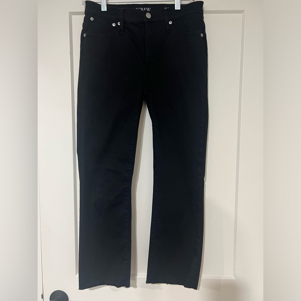 J.Crew 9in Demi Boot Crop Black Jeans